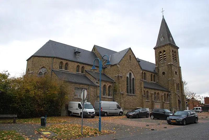 Vue de Boncelles (communde de Seraing, en Belgique), aux environs de l'église Notre-Dame de la Présentation