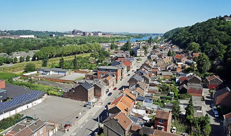 Cheratte (Belgique) depuis le sommet de la tour n°3 du charbonnage du Hasard