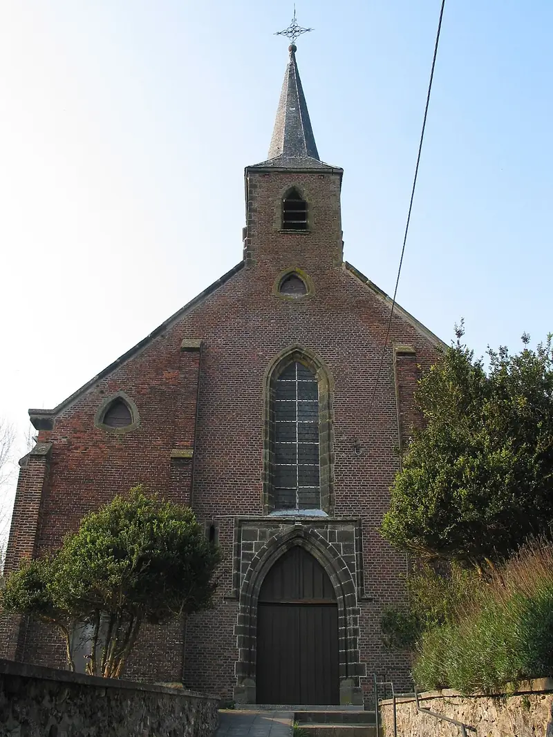 Ciply (Belgique), l'église Sainte-Waudru (1856)