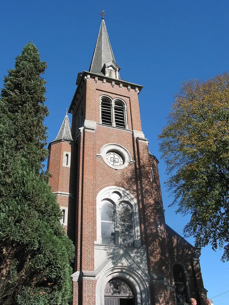 Emines (Belgique), l’église Saint-Lambert (1871)
