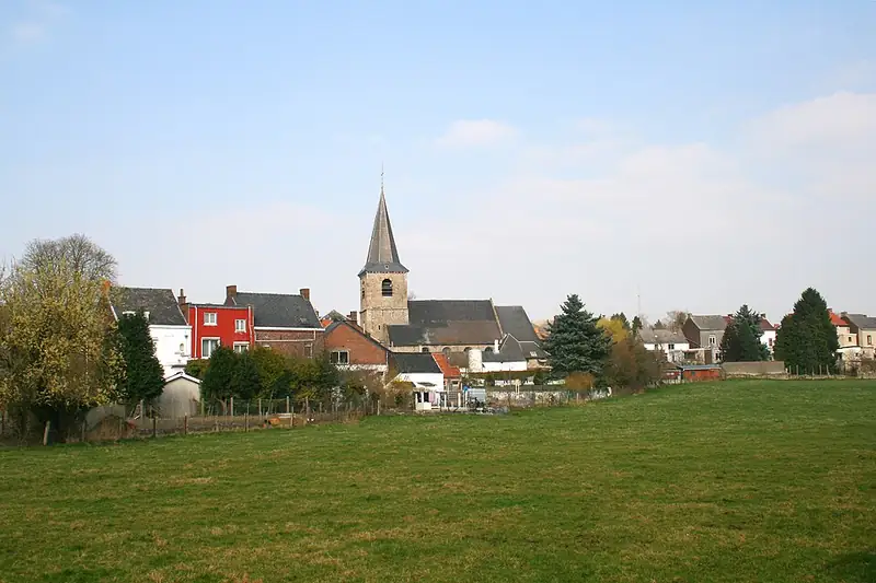 Erquelinnes (Belgique), le quartier de l'église Saint-Georges