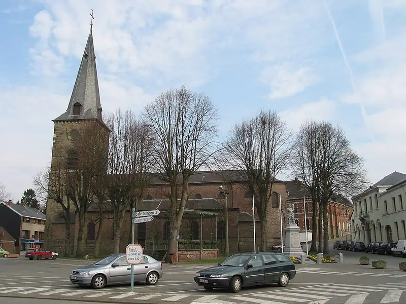 Hautrage (Belgique), l’église Saint-Sulpice (XIXe siècle)