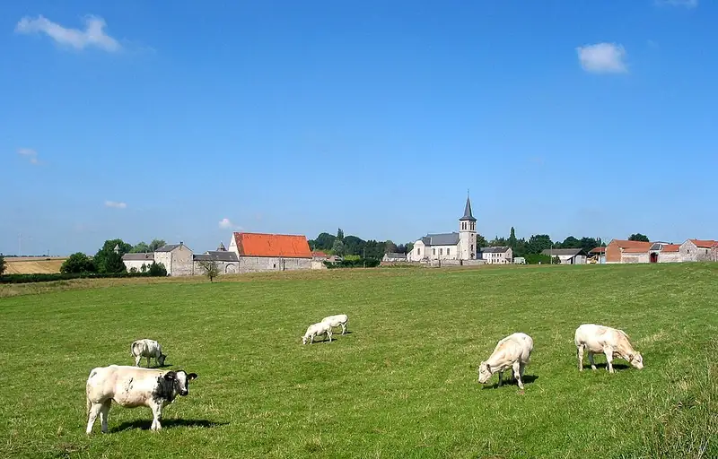 Landenne (Belgique), le village et ses vieilles fermes