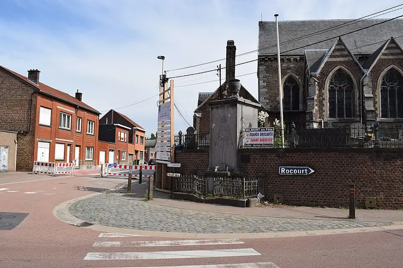 Vue du village de Liers, dans la commune de Herstal (province de Liège, en Belgique)