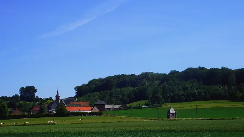 village de Montroeul au bois , Hainaut, Belgique