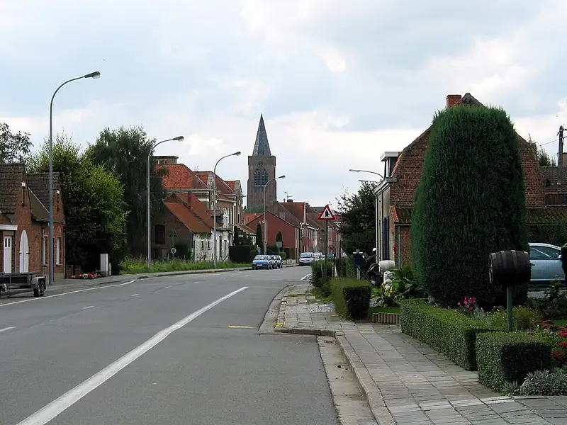 Ploegsteert (Belgique), la route de Ploegsteert