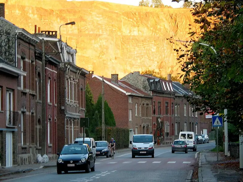 Trooz (Belgique), coucher de soleil sur la carrière