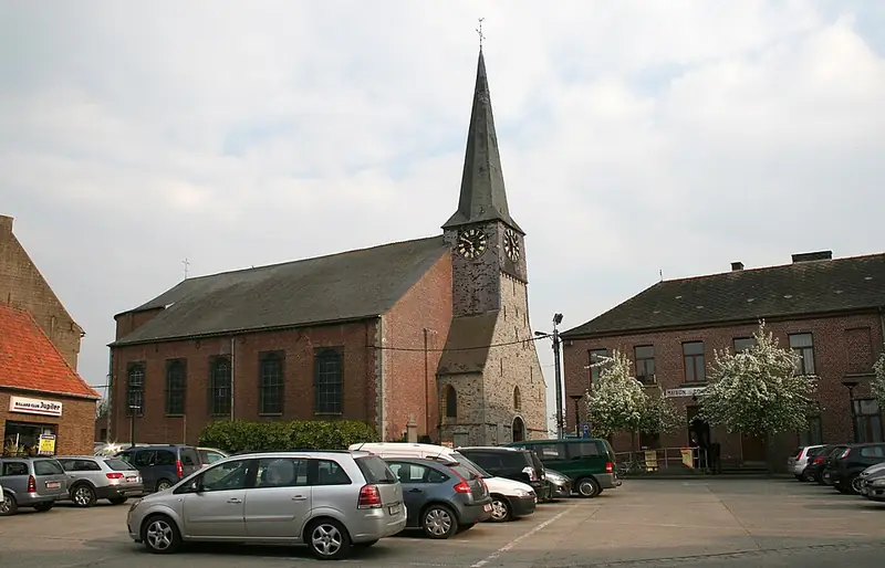 Wodecq (Belgique), le quartier de l'église Saint-Quentin (1838)